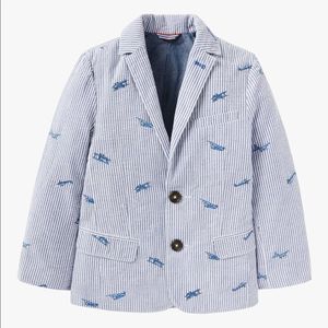Mini Boden Kids' Aeroplane Embroidered Blazer 8-9